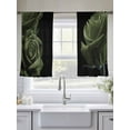 thumbnail image 5 of Sage Green Rose Sheer Curtains 54 Inches Long 2 Panels Vintage Flower Garden Abstract Classic Light Filtering Semi Sheer Window Curtains Drapes for Bedroom Living Room 52"x54", 5 of 7