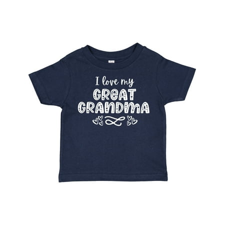 

Inktastic I Love My Great Grandma with Hearts Gift Toddler Boy or Toddler Girl T-Shirt