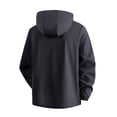 thumbnail image 4 of Men's Summer Sun Protection Hooded Jacket Ice Silk Cooling Long Sleeve Top Casual Fishing Hiking Travel Outdoor Windbreaker Solid Color | AESTIVO,Dark Blue L, 4 of 7