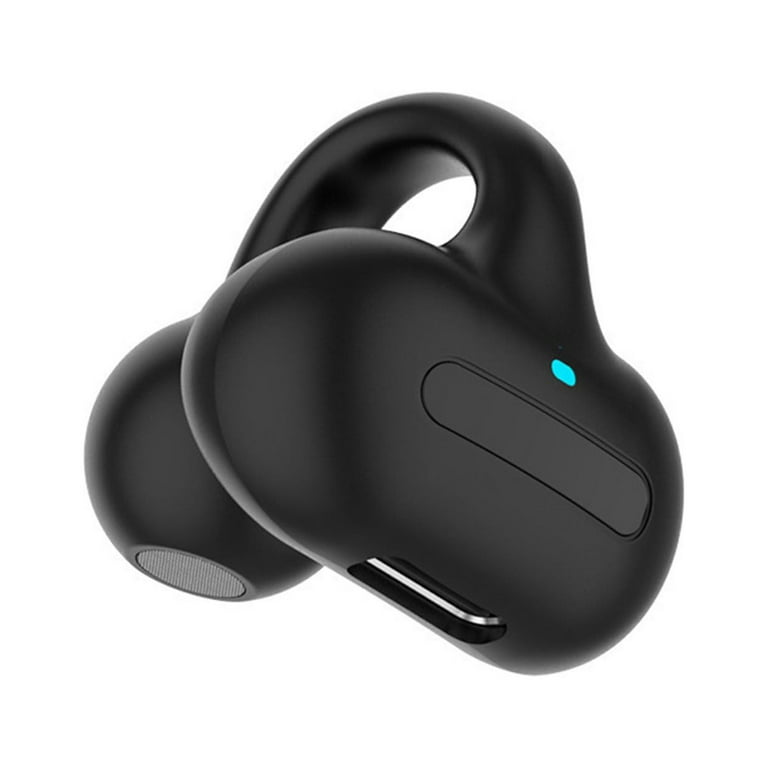 PRINxy M S8 Earclip Bluetooth Headphones New Earclip Wireless Headset Stereo Single Ear Conduction Large Capacity Earphones Black