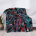 thumbnail image 3 of Fotbe Paisley Manta de Franela con Estampado, Manta Ultrasuave para Cama, Sofá, Auto, Hipoalergénica y Antibolitas-80"x60", 3 of 6