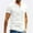 White, variant on Awdenio Mens Baggy Cotton And Linen Solid Short Sleeve V-Neck T- Tops Blouse Breathable and Comfortable Basics for All Seasons - Solid Color Regular Fit