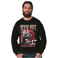 thumbnail image 4 of Street Fighter Balrog Never Quit Men's Crewneck Sweatshirt Brisco Brands M, 4 of 6