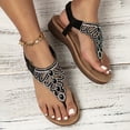 thumbnail image 1 of Sandalias de thong de mujeres con arco Soporte de timón Sandalias romanas de diez rianas Sandalias cómodas para verano elegante, 1 of 6