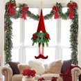 thumbnail image 6 of Fufafayo under $5 Christmas Wreath Gnome Wreath with Lights Santa Gnome Christmas Hanging Sign Front Door Decoration Artificial Pine Spruce Wreath for Indoor Outdoor Home Xmas Porch, 6 of 7