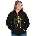 thumbnail image 4 of XOMG POP Neon Logo Tinie T Cartoon Women Plus Size Zipper Hoodie Brisco Brands 3X, 4 of 5