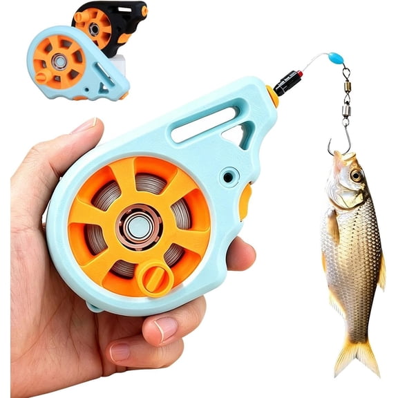 Survival Fishing Reel, Portable Rodless Pocket Fishing Reel Device