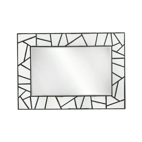 A&B Home Glitter Accented Rectangular Wall Mirror - 39.5" x 27.5" - Black