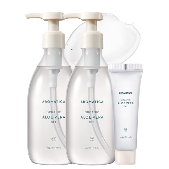 AROMATICA Organic Aloe Vera Gel (2 Pack) 10.14 fl. oz. each Moisturizing