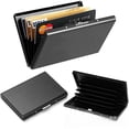 thumbnail image 5 of Estuche para tarjetas de acero inoxidable Tarjetero Estuche para tarjetas de crédito Estuche para tarjetas bancarias de acero inoxidable negro Tarjetero de metal, 5 of 5