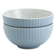 thumbnail image 5 of INFUSE 2 Piece Set of Large 58 oz. Stoneware Ramen Noodle Bowls Pho Soup Dinner, Blue Suns, 5 of 7