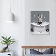 thumbnail image 3 of COMIO Funny Bathroom Rabbit Wall Art Bunny In Bathtub Bathroom Pictures Wall Decor Bathroom Sign Canvas Prints Painting Modern Home Office Decorations Artwork For Bathroom, 3 of 4
