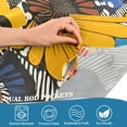 thumbnail image 5 of Yayeee Kitchen Curtains Tier Set of 2 Light Filtering 57"x24" Over Sink Window Panels, Beige Flowers, 5 of 7