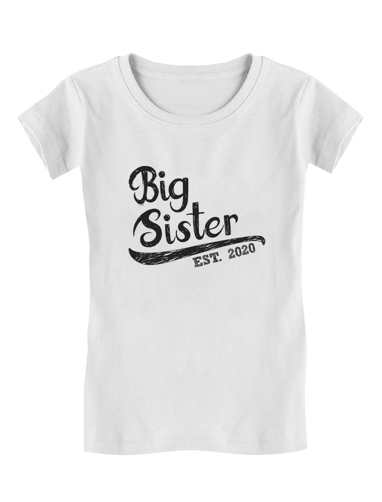 Gift For Big Sister Girls Siblings Toddler/Kids Girls' Fitted T-Shirt Siblings 
