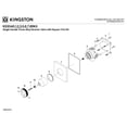thumbnail image 3 of Kingston Brass KS3042RKX Webb Single-Handle Three-Way Diverter Valve with Square Trim Kit in Polished Brass, 3 of 5