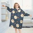 thumbnail image 5 of joogoo Wearable Blanket Hoodie for Baseballs with Lightning Oversized Sherpa Hooded 3-14 YR M, 5 of 7