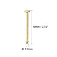 thumbnail image 3 of Uxcell 1.2x19mm Tiny Nails Iron Copper Plating Gold Tone 200 Pack, 3 of 5