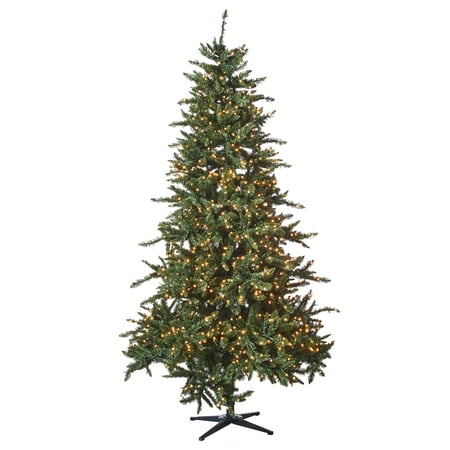 Holiday Time 7.5ft Pre-Lit Milford Pine Quick Set Artificial Christmas ...