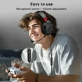 thumbnail image 6 of FONHAID Gaming Headset for PC, P4, P5, Laptop, Switch, MAC, Xbox Headset with Noise Canceling Microphone, Wired Over-Ear Headset with Bass Surround, Ultralight Weight, Black&Red, 6 of 7