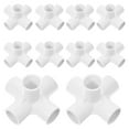 SEXAGESIMO 10pcs Pipe Fitting 5Way PVC Pipe Joint Tent Connector