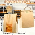 thumbnail image 6 of 100 self-made bread bags, bread-specific paper bags with transparent windows, size 13.7x8.2x3.7 inches. suitable for storing cookies and snacks. Comes with 60 cute sealing stickers., 6 of 6