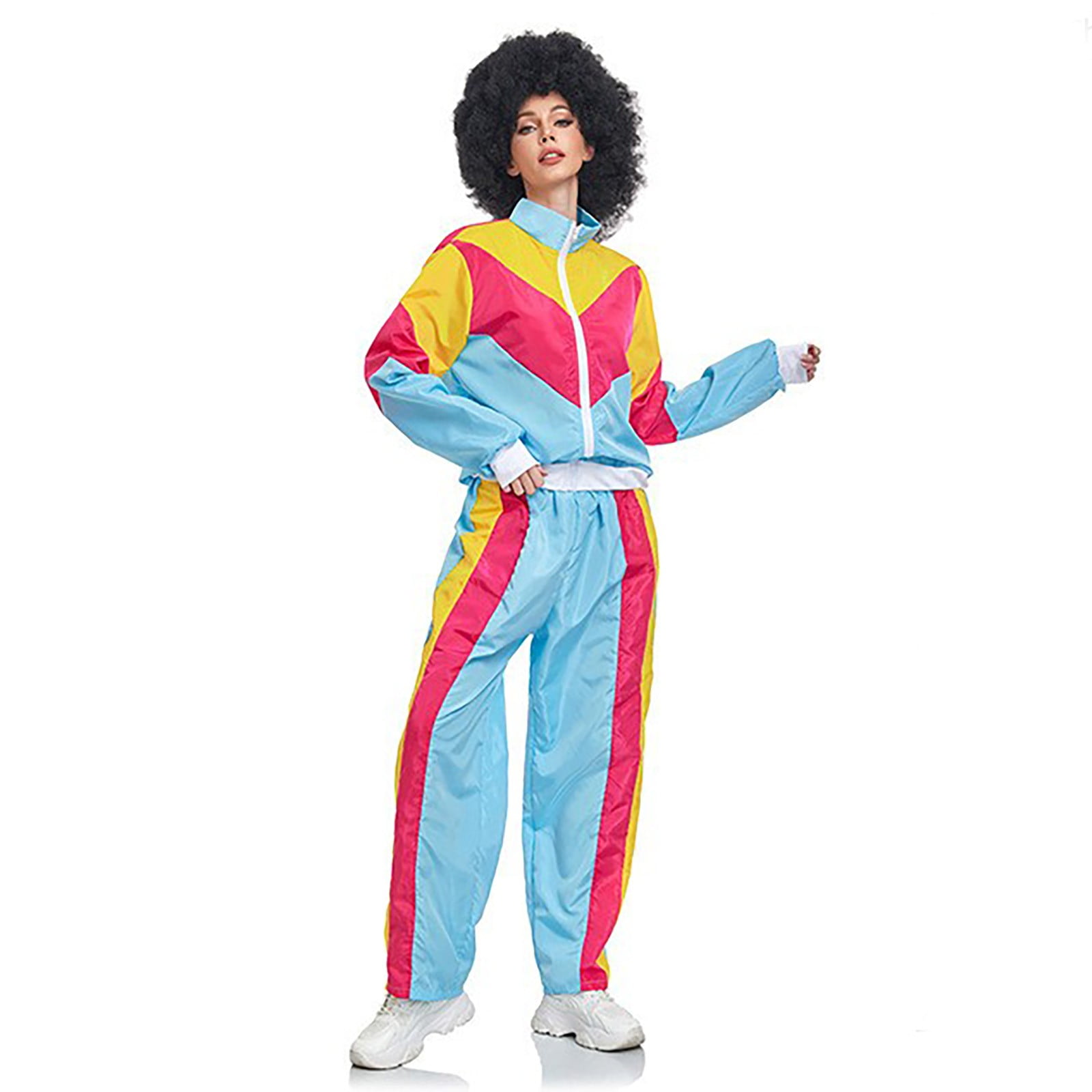 Adult 80s Tracksuit Retro Hop Windbreaker Disco Tracksuit Sets