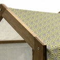 thumbnail image 4 of Taupe Pet House, Romantic Lively Meadow Inspired Spring Yard Flowers Feminine Fashion Bouquet, Outdoor & Indoor Portable Dog Kennel with Pillow and Cover, 5 Sizes, Indigo Yellow Taupe, by Ambesonne, 4 of 4