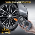 thumbnail image 6 of Cordless Portable Tire Inflator Air Compressor for Car, 150 PSI Auto-Pause Tire Pump with LED Light & Power Bank, for Motorcycle, Bicycles, Sports Balls, Pool Floats & Inflatable Toys, 6 of 9