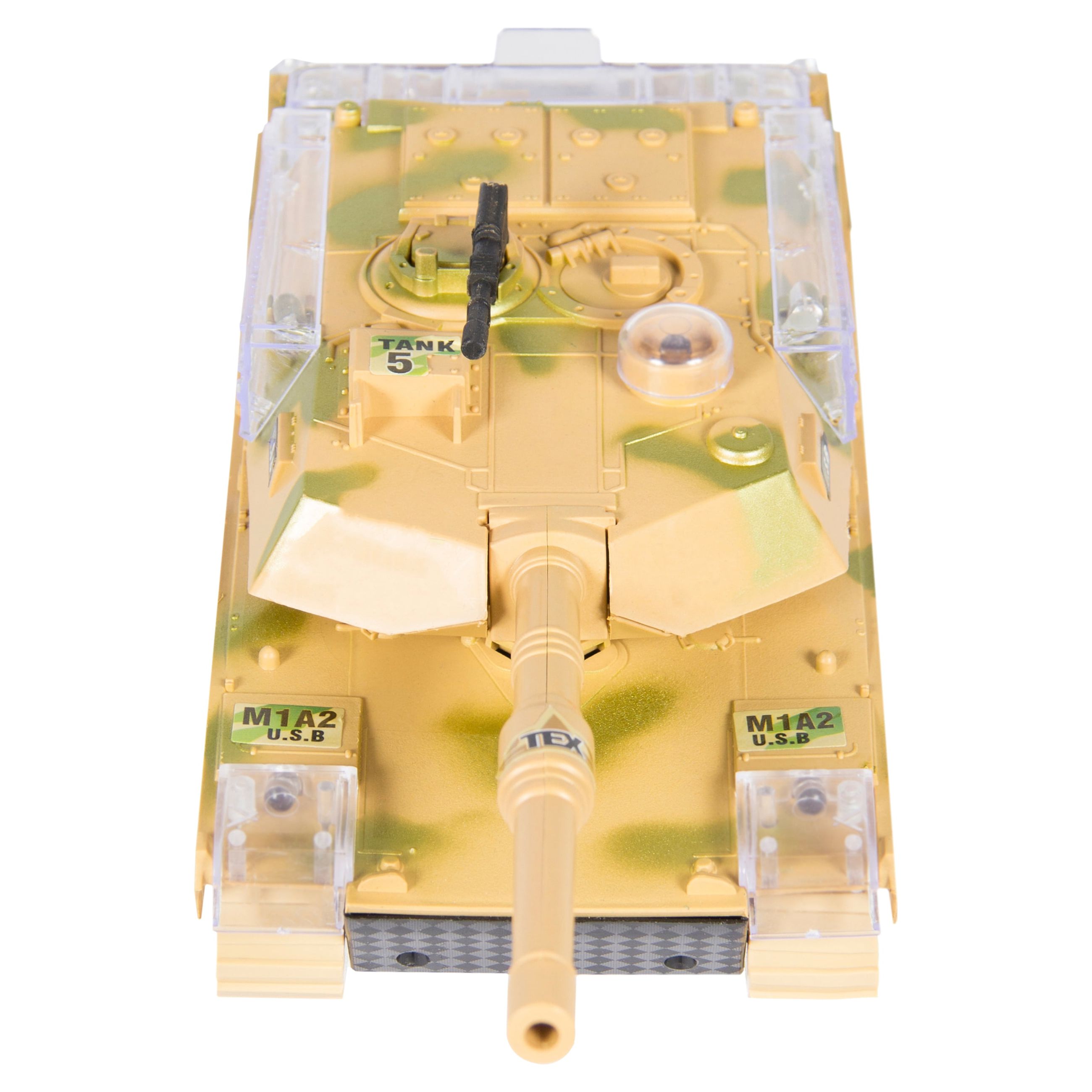 Best Choice Products Kids Military Army Tank Toy w/ Flashing Lights and Sound, Bump and Go Action - Beige - image 3 of 5