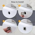 thumbnail image 5 of NOGIS 6 Pack Bathroom Basin Sink Round Hole Trim Chrome Overflow Cover Rings Hole Insert in Cap Hollow Ring for Replacement Ceramic Pots for Home,Sink,Bathroom,Kitchen, 5 of 7