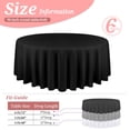 thumbnail image 2 of "6 Pack Round Tablecloth 90 Inch Black Table Cloths Polyester Round Table Cloth,Black Tableclothes Round Washable Fabric Table Covers for Wedding,Party,Dining,Banquet", 2 of 7