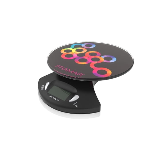 Tinte de pelo digital Scale FRAMAR para peluquería, cocina, color negro