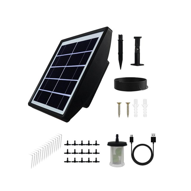 Kit de riego por goteo automático solar, , de riego, de riego automático para jardín, balcón