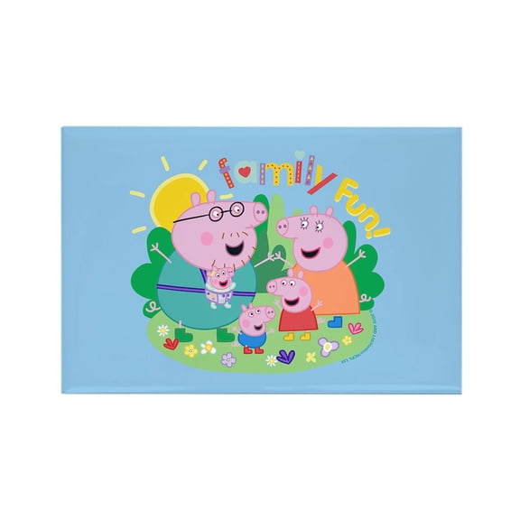 CafePress - Peppa Pig: Family Fun! - Rectangle Magnet, 2"x3" Refrigerator Magnet
