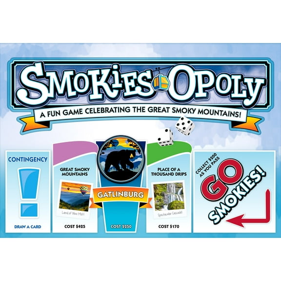Late For The Sky: Smokies-Opoly - Smokey Mountains Themed Family Board Game, Opoly-Style Game, Traditional Play Or 1 Hr Version, Ages 8 , 2-6 Players