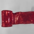 thumbnail image 3 of Vickerman 6" x 10 yd Red Mesh Metalic Check Ribbon, 3 of 3