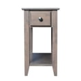 thumbnail image 2 of Coder Crossing Traditional Alder Wood Chairside Table in Sandy Gray, 2 of 4