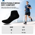 thumbnail image 5 of Mens Athletic Running Socks: UNEEI Breathable Moisture Wicking Sports Ankle Socks with Arch Support, 10 Pairs Low Cut Breathable Seamless Socks, Size 11-13, 5 of 6