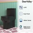 thumbnail image 5 of Liberty 12 in. Rough In 1-Piece 1.1/1.6 GPF Dual Flush Compact Round Toilet in Matte Black Seat Included, 5 of 13