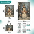 thumbnail image 2 of Extra Large Picnic Beach Blanket Waterproof Sand Proof Portable Outdoor Mat Winter Snowman 60x80, 2 of 9