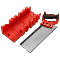 DNA Motoring Deluxe Miter Box with 12" Hand Saw Set Increase Durability Sharpness Precise Cut