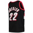 thumbnail image 3 of Youth Mitchell & Ness Clyde Drexler Black Portland Trail Blazers 1991/92 Hardwood Classics Swingman Jersey, 3 of 3
