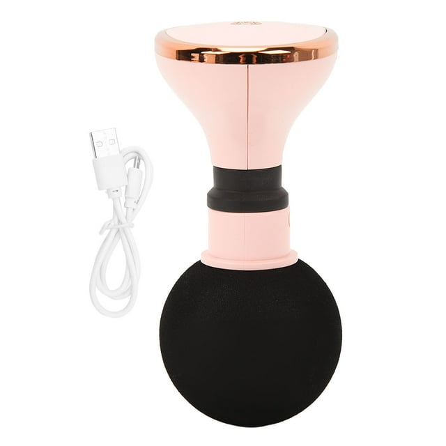 Mini masajeador con 5 modos de ajuste, recargable, tamaño de la palma, portátil, color rosa