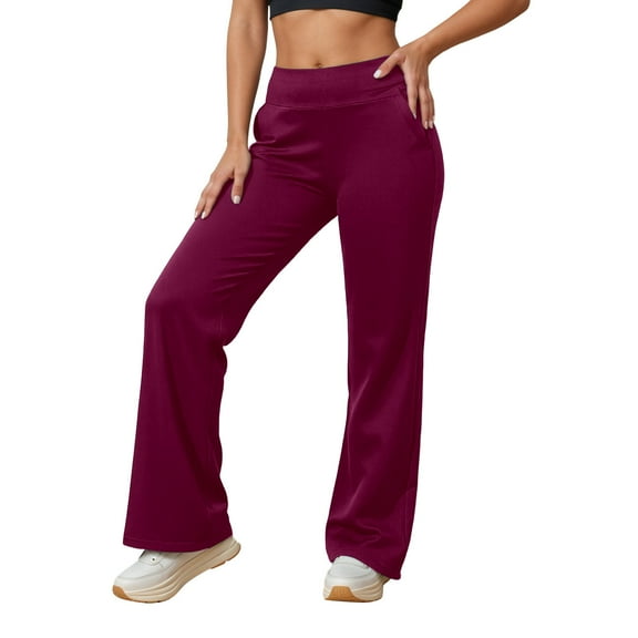 Elevated Everyday High Waist Wide Leg Trousers with Comfortable Elastic Band for Women's Casual Wear Elastic High Waisted Straight Leg Pull On Trousers