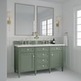 thumbnail image 4 of James Martin Vanities 650-V60D-SC-3WZ 60 in. Brittany Double Vanity with 3CM White Zeus Top  Smokey Celadon, 4 of 6
