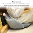 thumbnail image 3 of Toystoory Bonitos cojines para silla, cojín de asiento relleno, respaldo de cintura cálido, respaldo lavable, almohada de suelo para niñas de Decoración del hogar Gris, 3 of 6