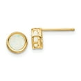 thumbnail image 1 of 14K Yellow Gold Earring Birthstone (10) October Women'S Opal Round Phenomena 5 mm, 1 of 3