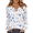 White Floral BF290, variant on Fall Tops for Women Long Sleeve Color Block Shirts Button Up Tunic Blouse Soft Cotton T Shirt V Neck Tops