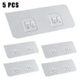 thumbnail image 1 of Bgsha 5*Transparent Bathroom Wall Hook Shelf Sticker For Wall Rack Waterproof Kitchen Sticking Hanger Transparent Adhesive Hook, 1 of 10