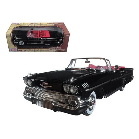 Motormax 73112BK-TC 1958 Chevrolet Impala Black \Timeless Classics\ 1/18 Diecast Model Car by Motormax
